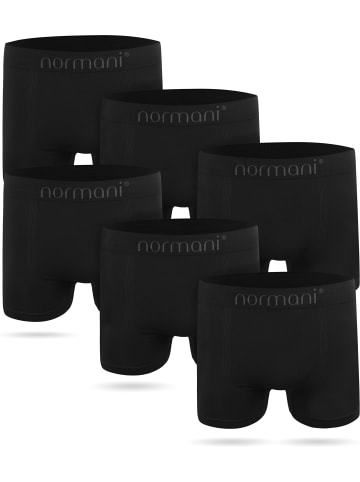 normani 6 Stück Mikrofaser-Boxershorts für Herren aus Nylon in Schwarz