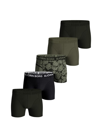 Björn Borg Boxershort 5er Pack in Schwarz/Grün
