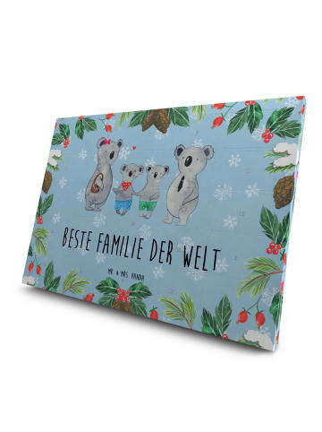 Mr. & Mrs. Panda Advents-Teekalender Koala Familie zwei mit Spruch in Eisblau