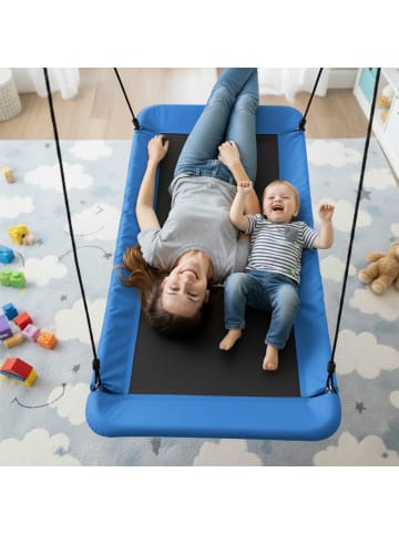 relaxdays Nestschaukel „gekrümmt“ in Blau – (B)150 x (T)80 cm