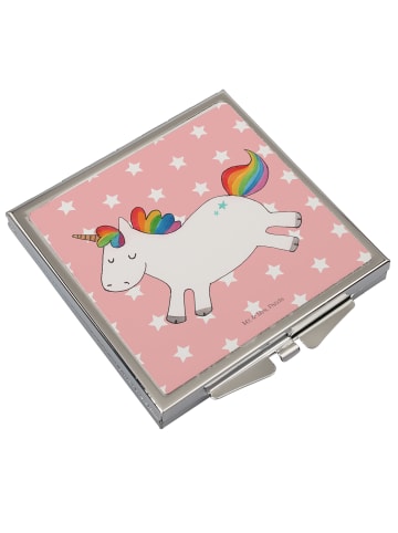 Mr. & Mrs. Panda Taschenspiegel Einhorn Happy ohne Spruch in Rot Pastell
