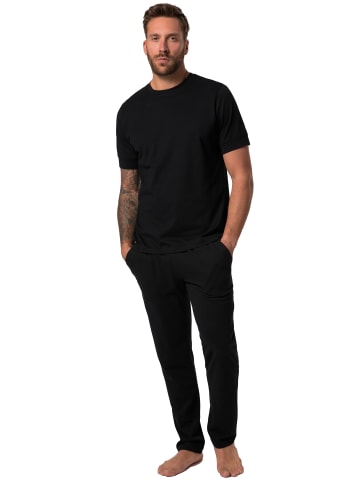 JP1880 Langer Schlafanzug in schwarz
