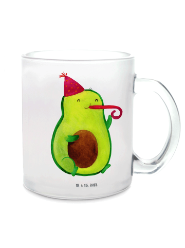 Mr. & Mrs. Panda Glas Avocado Feier ohne Spruch in Transparent