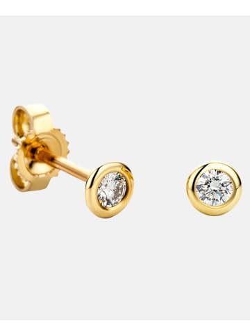 Diamant L'éternel Ohrringe aus 333 Gelbgold mit 0.10 Karat Diamant