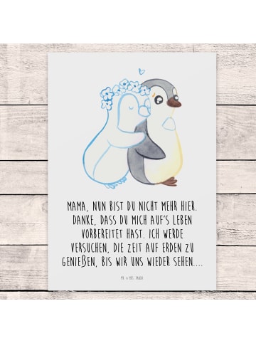 Mr. & Mrs. Panda Trauerspruchkarte Trauer Mama mit Spruch in Weiß