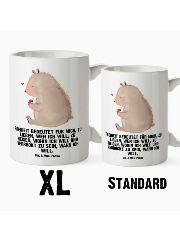 Mr. & Mrs. Panda Keramikbecher Bär Marienkäfer mit Spruch in Weiß