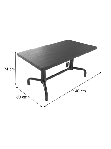 MCW Esszimmertisch P31, Dunkel, schwarzes Gestell