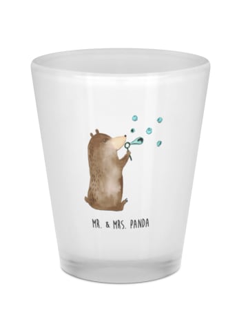 Mr. & Mrs. Panda Schnapsglas Bär Seifenblasen ohne Spruch in Transparent