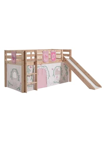 58 aufm Kessel KINDERBETT mit Rutsche Karolina Massivholz Natur Textilset Burg 3