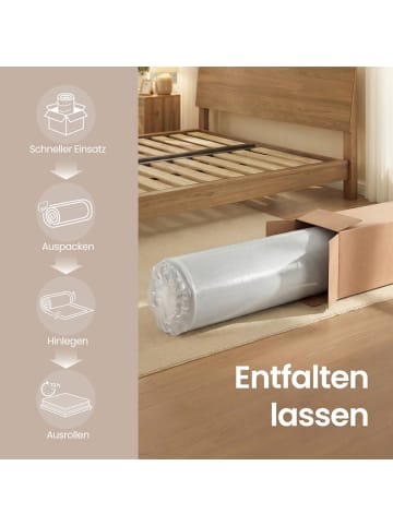 VASAGLE Kaltschaummatratze Mosey in Weiß - (B)90 x (H)16 x (T)200 cm