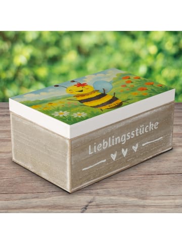 Mr. & Mrs. Panda Truhe Biene Happy Design ohne Spruch in Weiß