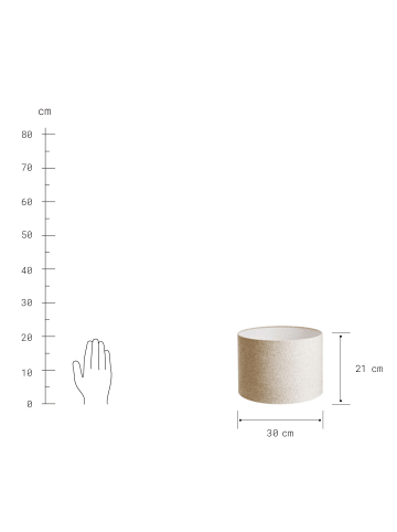 Butlers Lampenschirm Ø30cm TANA in Natur