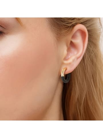 Yokoamii Creolen aus Metall-Legierung in gelbgold