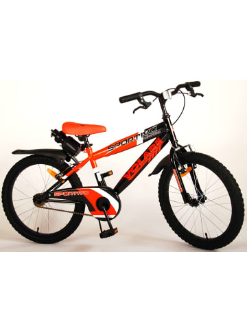 Volare Kinderfahrrad Sportivo Jungen 18 Zoll Kinderrad in Neon Orange Schwarz 4 Jahre