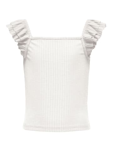 KIDS ONLY Rüschentop KOGNELLA S/L FRILL STRAP TOP JRS in cloud dancer