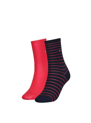 Tommy Hilfiger Socken 2er Pack in Rot/Dunkelblau