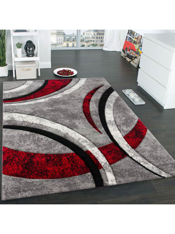 KADIMA DESIGN Teppich Kurzflor Abstrakt Wohnzimmer in Grau