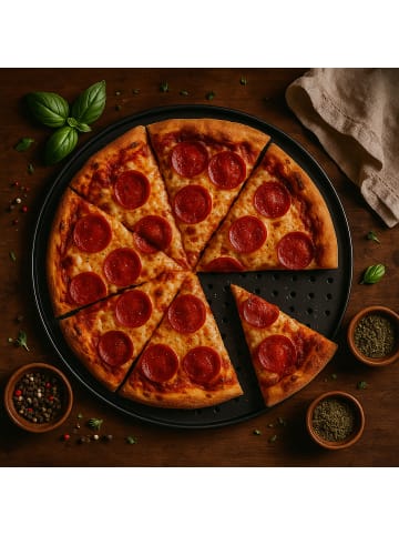 relaxdays 4 x Pizzablech + Gestell