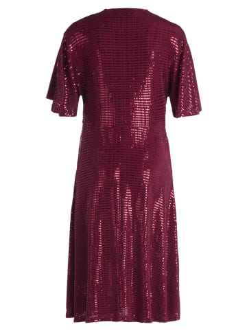 Vera Mont Cocktailkleid im Glitzer-Look in Rot/Grau