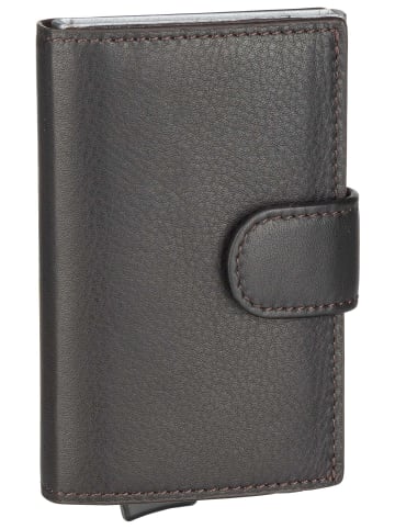 Maître Kreditkartenetui Bundenbach C Three E-Cage SV8F in Dark Brown