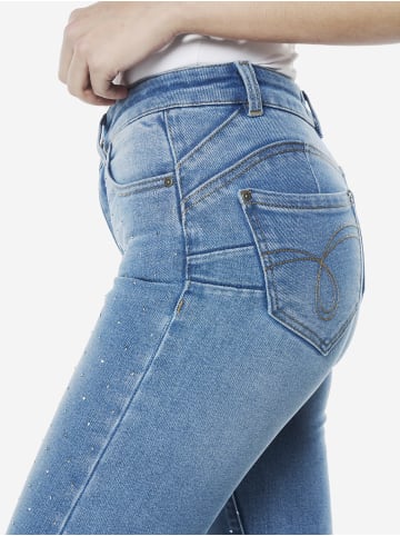 KOROSHI RegulÃ¤re denim pushup steinjeans in blau