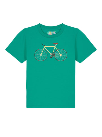 wat? Apparel T-Shirt Yellow Bike in Go Green