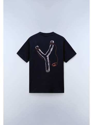 Napapijri T-Shirt "S-Yukis Ss" in Schwarz