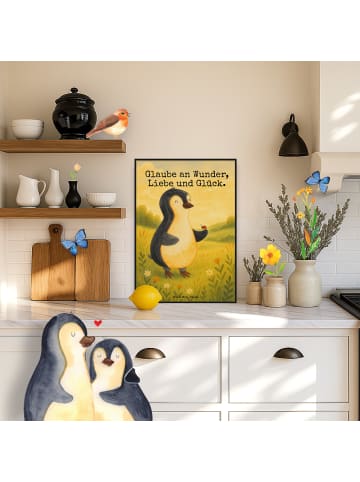 Mr. & Mrs. Panda Plakat Pinguin Marienkäfer Design mit Spruch in Weiß