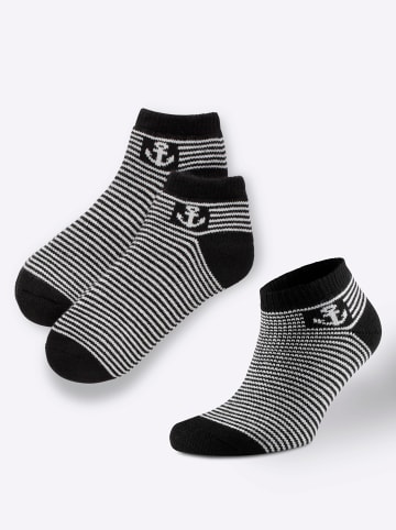 WITT WEIDEN Socken in schwarz-weiß-gestreift