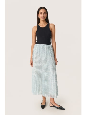 Soaked in Luxury Rock SLMarta Gerade Passform in Silver Blue Stroke Print