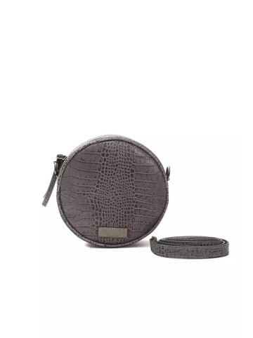 Pompei Donatella Grau Leder Damen Umhänge- Tasche