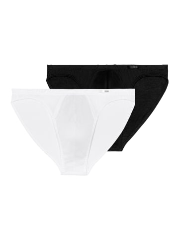 HOM Slip / Unterhose Premium Cotton in Weiß / schwarz