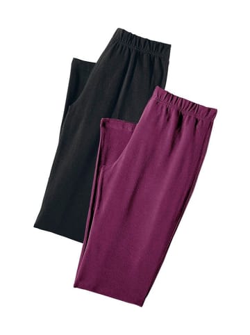 Vivance Active Caprihose in 1x schwarz, 1x beere