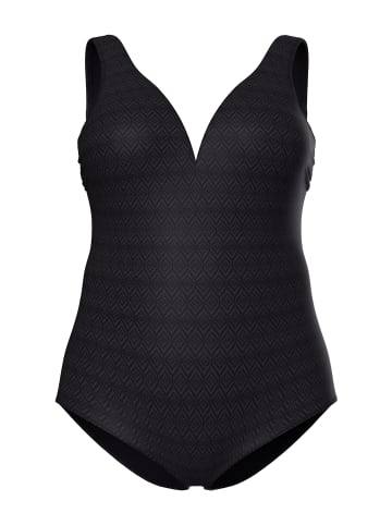Ulla Popken Badeanzug in schwarz