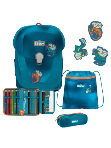 Scout Sunny II Schulranzen-Set 4tlg. Superflash in seadragon