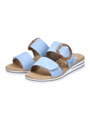 rieker Pantoletten Comfort in Hellblau