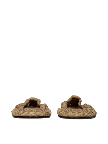Isabel Marant Gold Stoff Ballerina Flache Schuhe