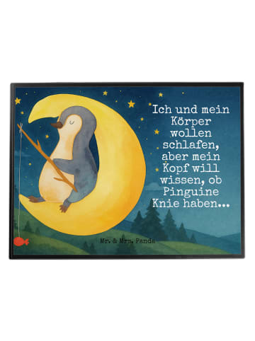 Mr. & Mrs. Panda tischauflage Pinguin Mond Design mit Spruch in Weiß