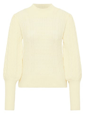 faina Damen Strickpullover in Wollweiss