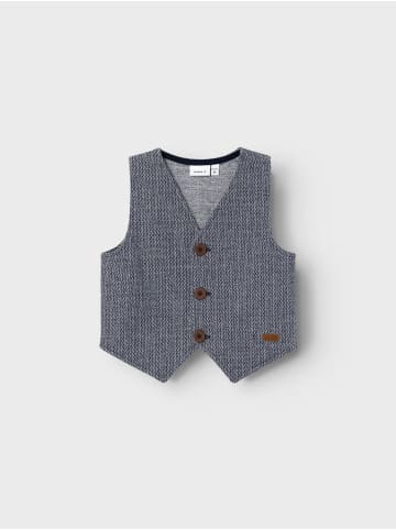 name it Anzugweste NMMFORT SWEAT WAISTCOAT in dark sapphire/DetailSOLID