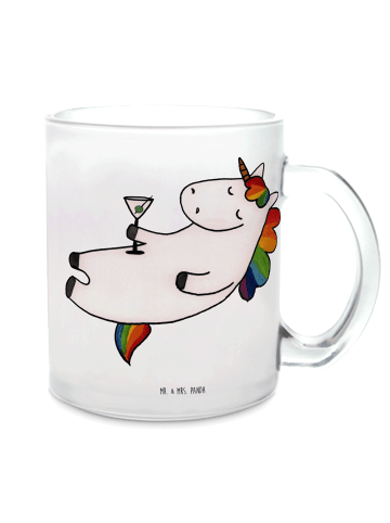 Mr. & Mrs. Panda Tasse Einhorn Blümchentail ohne Spruch in Transparent