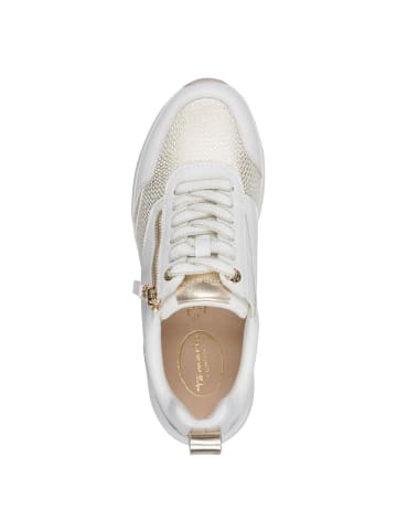 Tamaris WIDE FIT Sneaker in WHITE/GOLD
