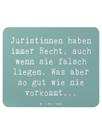 Mr. & Mrs. Panda Mouse Pad Spruch Juristin Recht mit Spruch in Meeresbrise