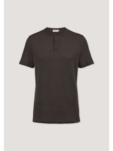 Hessnatur Henley Shirt Regular in kakao braun