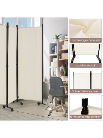 COSTWAY Raumteiler 6 tlg. 172cm in Beige