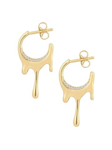 Glanzstücke München Ohrstecker aus Sterling Silber mit Zirkonia in gelbgold