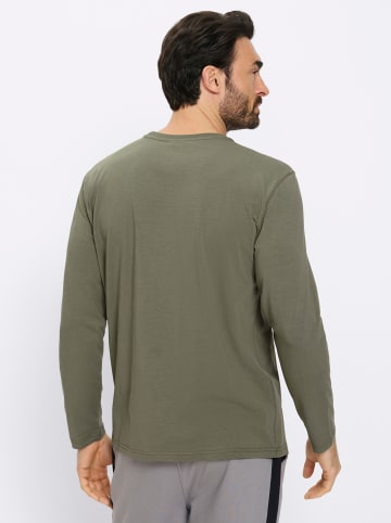 WITT WEIDEN Freizeitshirt in khaki-weiß-bedruckt