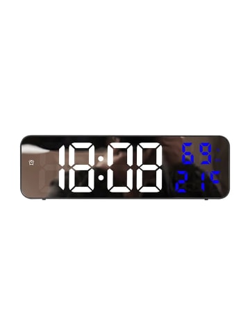 COFI 1453 Elektronische Digitale LED-Uhr mit Temperatur und Datum in Blau