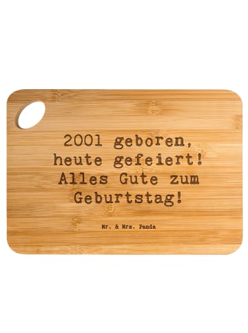 Mr. & Mrs. Panda Holzbrett Spruch 2001 Geburtstag mit Spruch in Braun