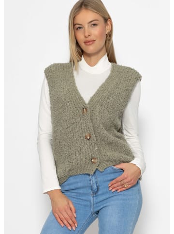 SASSYCLASSY Oversize, ärmellose Weste in Khaki
